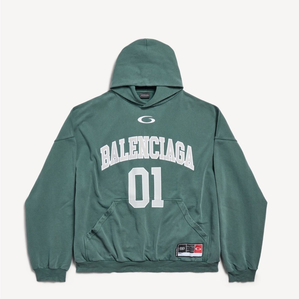 Balenciaga Forest Green Logo Hoodie